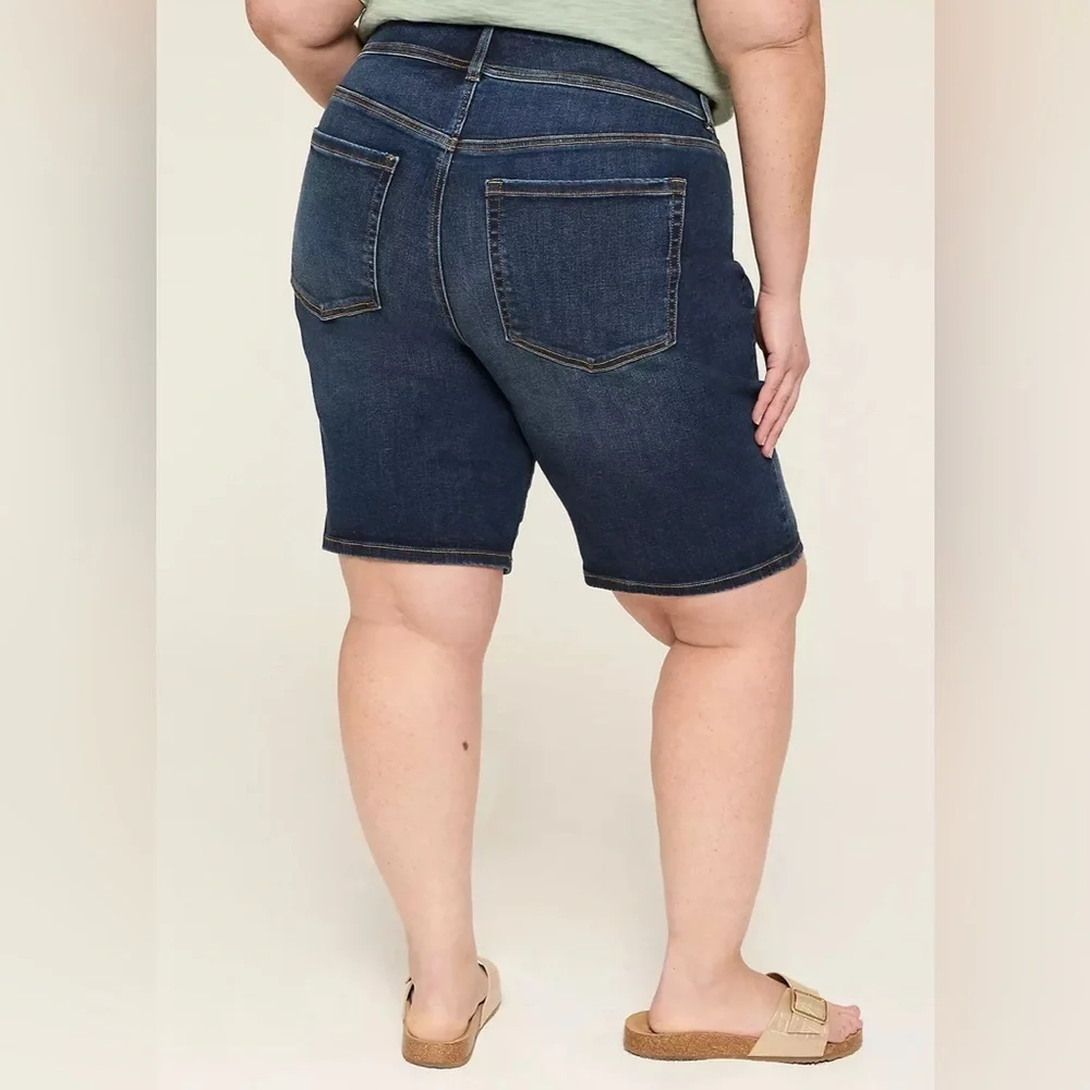 Lane Bryant Tighter Tummy Denim Bermuda Shorts